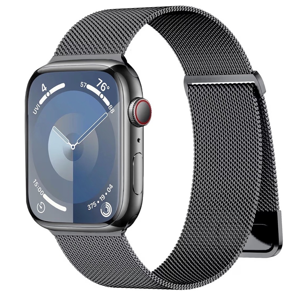 💙 Apple Watch SEeries 10/11 38mm Black Gunmetal Mesh Band